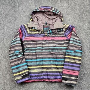Burton WB Method Jacket Womens Large Multicolor Striped DRYRIDE Ski Snowboard